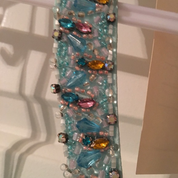 Homecoming / pageant dress seafoam green with wrap - Picture 4 of 8